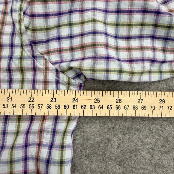 Alan Flusser Men's Luxury Button Down Shirt Old Money 100% Cotton Multicolor, L - Picture 7 of 11